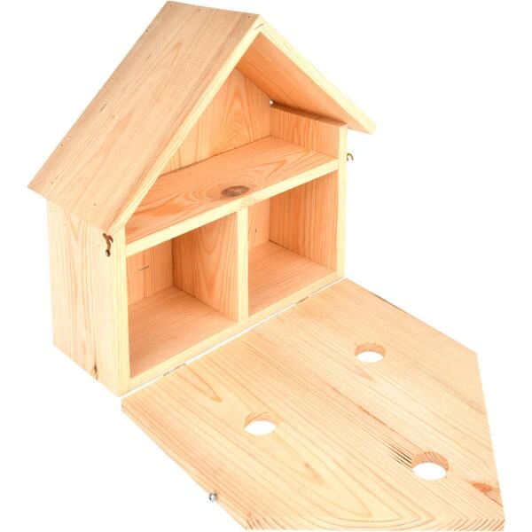 ESSCHERT DESIGN Nestkast Mussen 3 Kamers Met Brandmerk 4 ESSCHERT DESIGN Nestkast Mussen 3 Kamers Met Brandmerk - Afbeelding 2