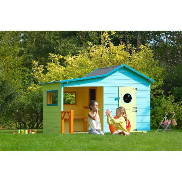 Speelhuis In Hout Hacienda - 256 × 191 × 180 Cm - Hout 4 Speelhuis In Hout Hacienda - 256 × 191 × 180 Cm - Hout - Afbeelding 2