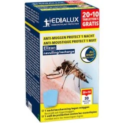 EDIALUX Elizan Protect Tabs Navulling Anti-muggen - 30 Nachten - Set Van 30 Stuks