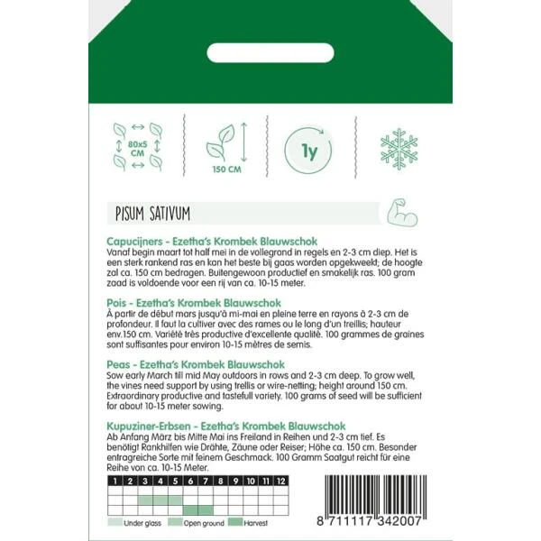 Capucijners Ezethas Blauwschok 100 G 4 Capucijners Ezethas Blauwschok 100 G - Afbeelding 2