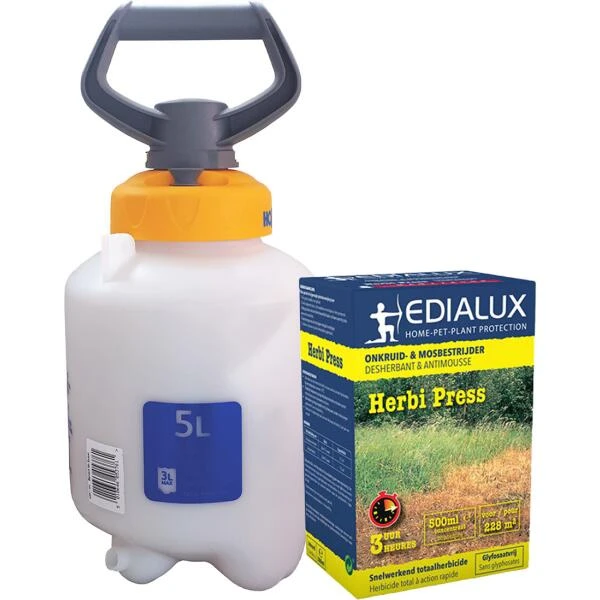 EDIALUX Herbi Press Totaalherbicide + Drukspuit PROMO 3 EDIALUX Herbi Press Totaalherbicide + Drukspuit PROMO