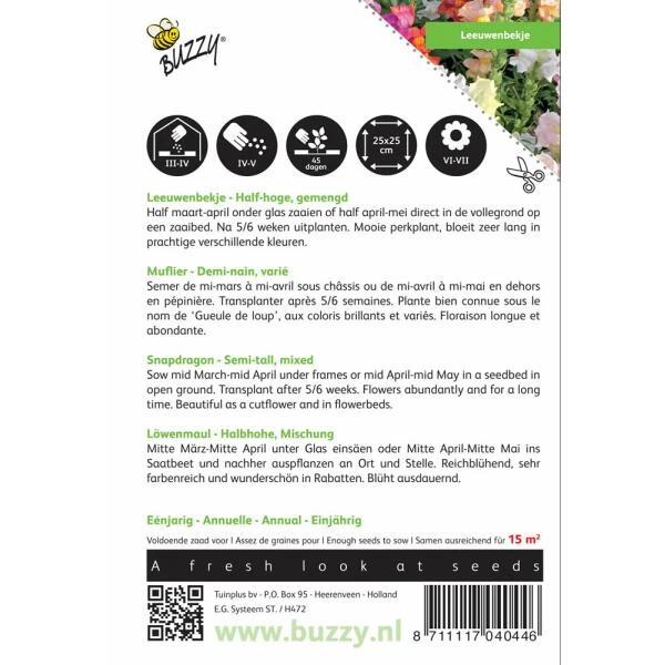 Leeuwenbekje - Antirrhinum Majus Nanum 4 Leeuwenbekje - Antirrhinum Majus Nanum - Afbeelding 2