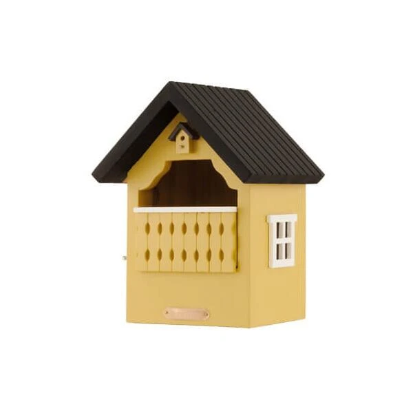 Vogelhuisje Roodborst - Geel 3 Vogelhuisje Roodborst - Geel