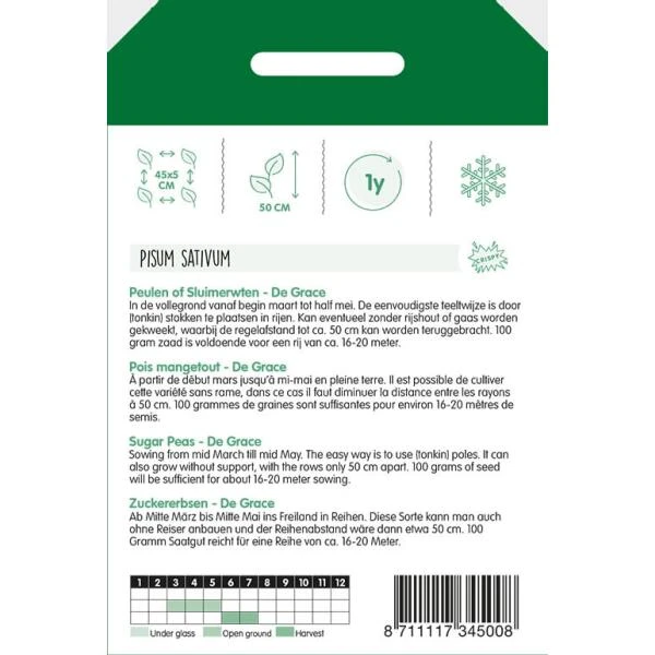 Peulen Of Sluimererwten De Grace 100 G 4 Peulen Of Sluimererwten De Grace 100 G - Afbeelding 2