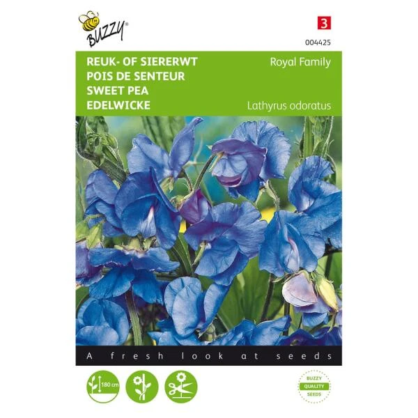 Reukerwt Royal Family Blauw - Lathyrus Odoratus 3 Reukerwt Royal Family Blauw - Lathyrus Odoratus