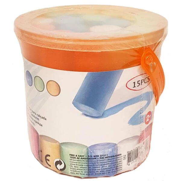 Stoepkrijt Emmer 15 Stuks 4 Stoepkrijt Emmer 15 Stuks - Afbeelding 2