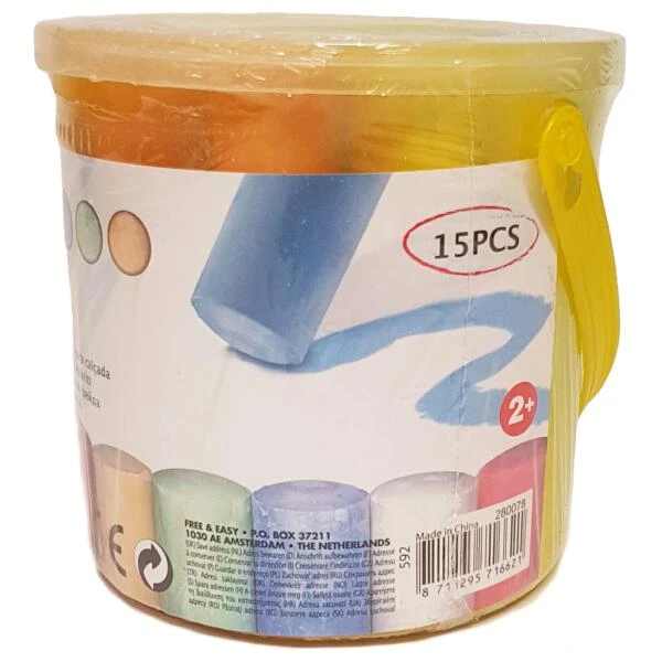 Stoepkrijt Emmer 15 Stuks 5 Stoepkrijt Emmer 15 Stuks - Afbeelding 3