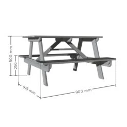 Picknicktafel KIDS Taupe - Gedroogd Hout -DCM Verkoopwinkel tuintafel kids gedroogd hout 1669189664 2 600