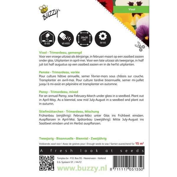 Viola Wittrockiana Timardeau 4 Viola Wittrockiana Timardeau - Afbeelding 2