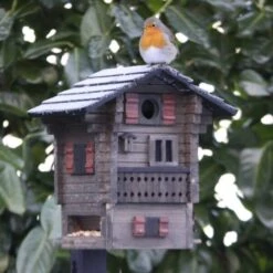 Nestkastje + Voederhuis - Multiholk Mountain Cottage -DCM Verkoopwinkel vogelhuis voederhuis berghut 1516877645 1 600