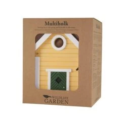 Nestkast + Voederhuis - Multiholk Yellow Cottage -DCM Verkoopwinkel vogelhuis voederhuis geel 1672133374 3 600