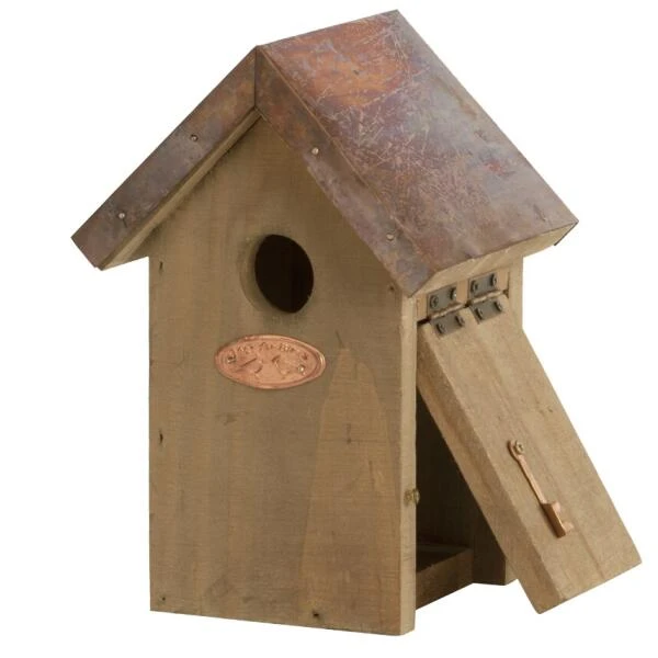 ESSCHERT DESIGN Nestkast Winterkoning Met Koperen Dak 6 ESSCHERT DESIGN Nestkast Winterkoning Met Koperen Dak - Afbeelding 4